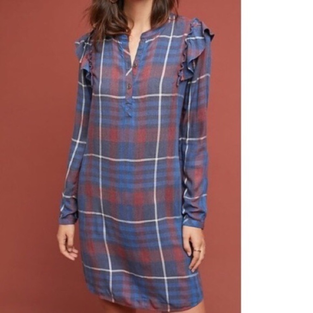 Cloth & Stone Ruffled Shirtdress